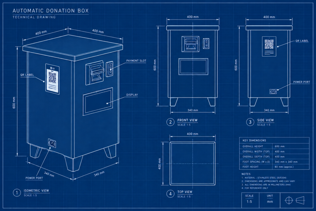Automatic Donation Box Blueprint